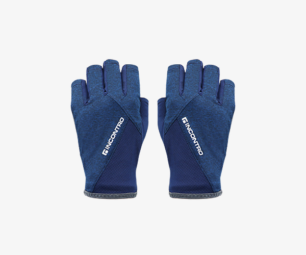 멜란지+메쉬 듀얼 원단 사용으로 통기성과 신축성을 모두 갖춘 가벼운 반장갑